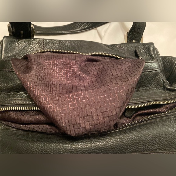 Cole Haan Black Pebble Leather Hobo Satchel Bag - Picture 12 of 13